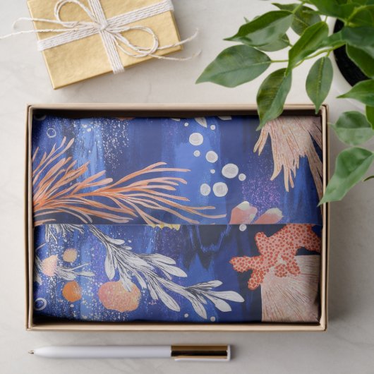 Rustikale Küste - Muscheln, Starfish, Riff (27) Seidenpapier (Geschenk)