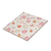 Rustikale Küste - Muscheln, Starfish, Riff (28) Fliese (Seite)