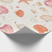 Rustikale Küste - Muscheln, Starfish, Riff (28) Geschenkpapier (Ecke)