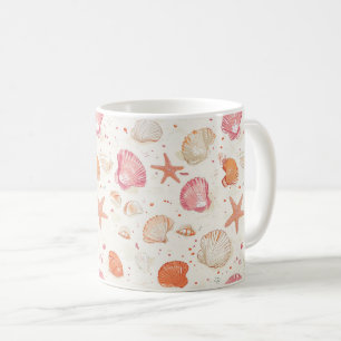 Rustikale Küste - Muscheln, Starfish, Riff (28) Kaffeetasse