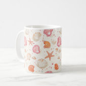Rustikale Küste - Muscheln, Starfish, Riff (28) Kaffeetasse (Vorderseite Links)