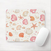 Rustikale Küste - Muscheln, Starfish, Riff (28) Mousepad (Mit Mouse)