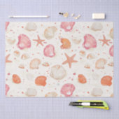 Rustikale Küste - Muscheln, Starfish, Riff (28) Seidenpapier (Handwerk)
