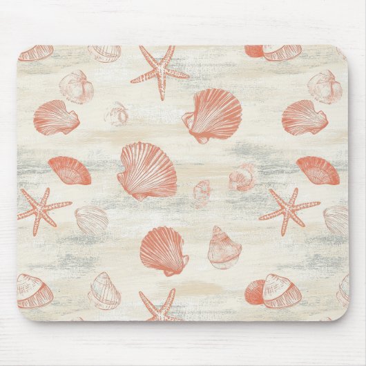 Rustikale Küste - Muscheln, Starfish, Riff (29) Mousepad (Vorne)