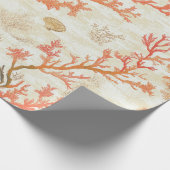 Rustikale Küste - Muscheln, Starfish, Riff (2) Geschenkpapier (Ecke)