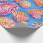 Rustikale Küste - Muscheln, Starfish, Riff (30) Geschenkpapier (Ecke)