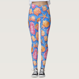 Rustikale Küste - Muscheln, Starfish, Riff (30) Leggings