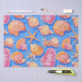 Rustikale Küste - Muscheln, Starfish, Riff (30) Seidenpapier (Handwerk)