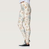 Rustikale Küste - Muscheln, Starfish, Riff (32) Leggings (Links)