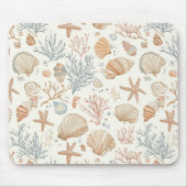 Rustikale Küste - Muscheln, Starfish, Riff (32) Mousepad (Vorne)