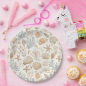 Rustikale Küste - Muscheln, Starfish, Riff (32) Pappteller (Party)