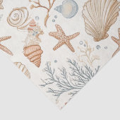 Rustikale Küste - Muscheln, Starfish, Riff (32) Seidenpapier (Detail)