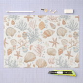 Rustikale Küste - Muscheln, Starfish, Riff (32) Seidenpapier (Handwerk)