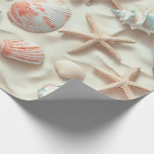Rustikale Küste - Muscheln, Starfish, Riff (33) Geschenkpapier (Ecke)