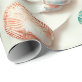 Rustikale Küste - Muscheln, Starfish, Riff (33) Geschenkpapier (Rolleneckpunkt)
