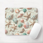 Rustikale Küste - Muscheln, Starfish, Riff (33) Mousepad (Mit Mouse)