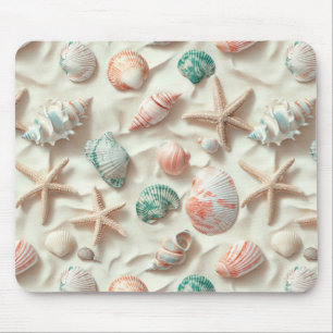 Rustikale Küste - Muscheln, Starfish, Riff (33) Mousepad
