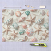 Rustikale Küste - Muscheln, Starfish, Riff (33) Seidenpapier (Handwerk)