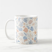 Rustikale Küste - Muscheln, Starfish, Riff (34) Kaffeetasse (Links)
