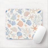 Rustikale Küste - Muscheln, Starfish, Riff (34) Mousepad (Mit Mouse)