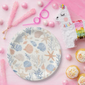 Rustikale Küste - Muscheln, Starfish, Riff (34) Pappteller (Party)