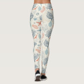 Rustikale Küste - Muscheln, Starfish, Riff (35) Leggings (Rückseite)
