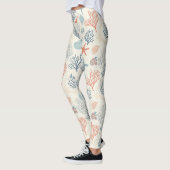 Rustikale Küste - Muscheln, Starfish, Riff (35) Leggings (Links)