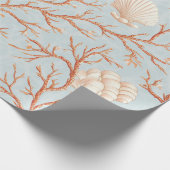 Rustikale Küste - Muscheln, Starfish, Riff (36) Geschenkpapier (Ecke)
