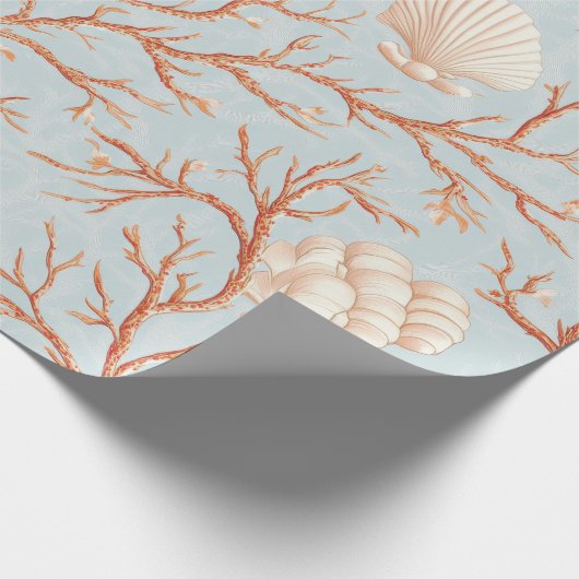 Rustikale Küste - Muscheln, Starfish, Riff (36) Geschenkpapier (Ecke)