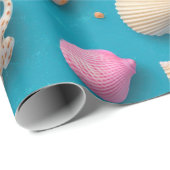 Rustikale Küste - Muscheln, Starfish, Riff (3) Geschenkpapier (Rolleneckpunkt)