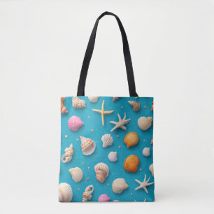 Rustikale Küste - Muscheln, Starfish, Riff (3) Tasche