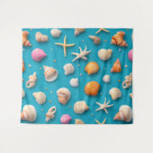Rustikale Küste - Muscheln, Starfish, Riff (3) Wandteppich (Vorderseite (Horizontal))