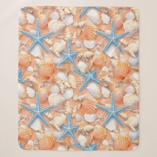 Rustikale Küste - Muscheln, Starfish, Riff (4) Sherpadecke (Vorderseite)