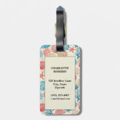 Rustikale Küste - Muscheln, Starfish, Riff (7) Gepäckanhänger (Rückseite vertikal)