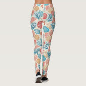 Rustikale Küste - Muscheln, Starfish, Riff (7) Leggings (Rückseite)