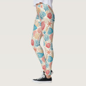 Rustikale Küste - Muscheln, Starfish, Riff (7) Leggings (Links)