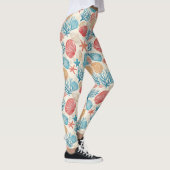 Rustikale Küste - Muscheln, Starfish, Riff (7) Leggings (Rechts)