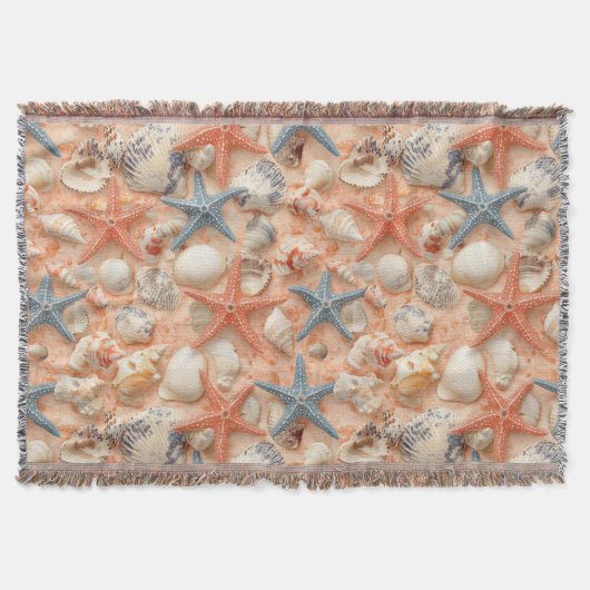 Rustikale Küste - Muscheln, Starfish, Riff (8) Decke (Vorderseite)