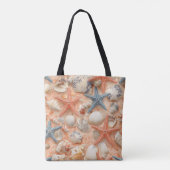 Rustikale Küste - Muscheln, Starfish, Riff (8) Tasche (Rückseite)