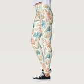 Rustikale Küste - Muscheln, Starfish, Riff (9) Leggings (Links)