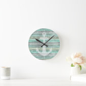 Rustikale Küstendekoration Anker Runde Wanduhr (Zuhause)