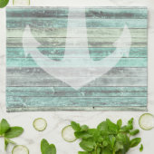 Rustikale Küstendekoration Geschirrtuch (Gefaltet)