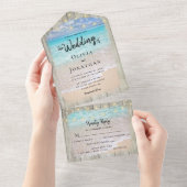 Rustikale Küstendestination Hochzeit All In One Einladung (Abreißen)