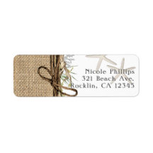 Rustikale Küstenstrasse Starfish Burlap & Greenery