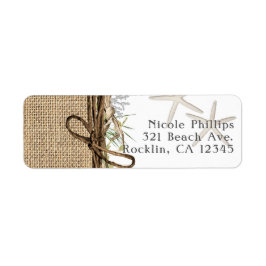 Rustikale Küstenstrasse Starfish Burlap & Greenery