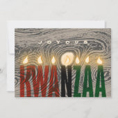 Rustikale Kwanzaa Candles Card Karte (Vorderseite)