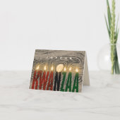 Rustikale Kwanzaa Candles Card Karte (Vorderseite)