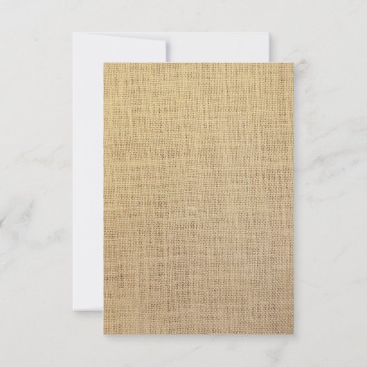 Rustikale Lace Burlap Rose Brautparty Bingo Cards (Rückseite)