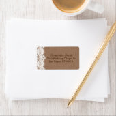 Rustikale Lace Burlap Wedels Labels Adressaufkleber (Insitu)