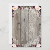 Rustikale Lace Jar Wood & String Lights Verlobung Einladung (Rückseite)